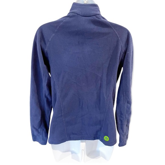 Marmot Fleece Long Sleeve Full Zip Jacket Blue with Green Accents Size Medium - Picture 4 of 13